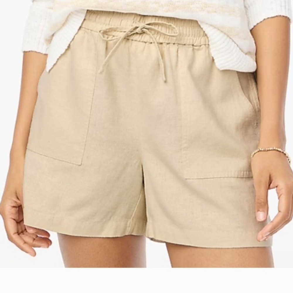 J Crew Linen Drawstring Shorts